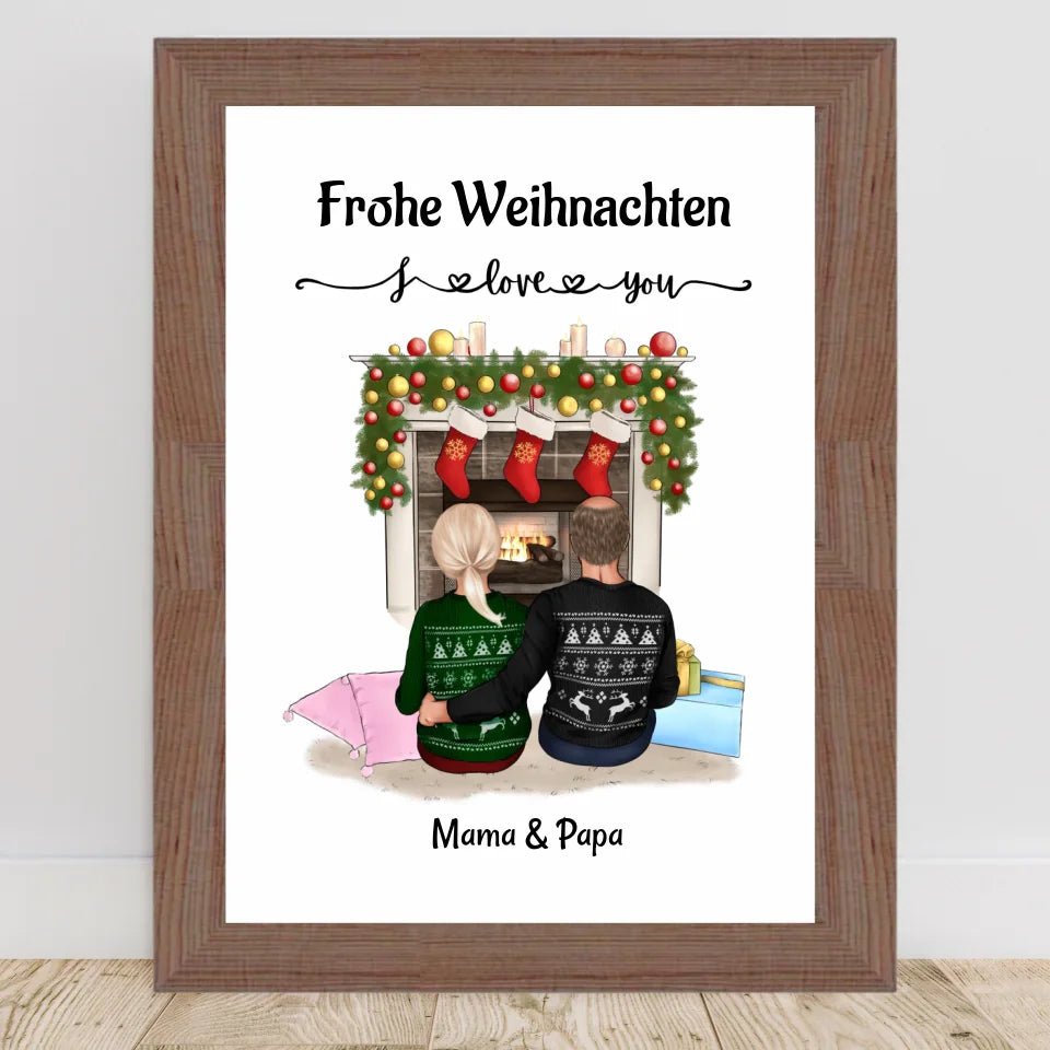 Personalisiertes Poster Weihnachtsgeschenk für die Eltern - Cantty