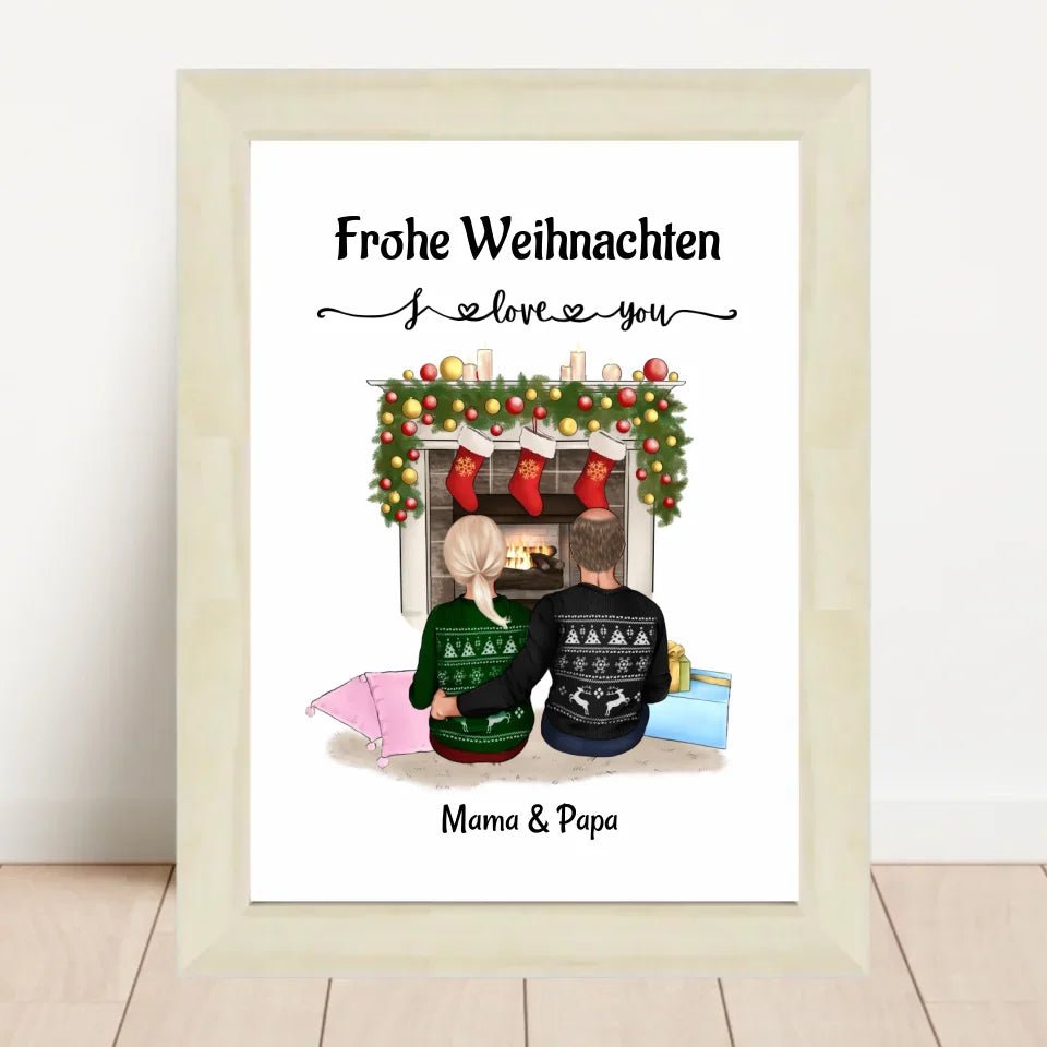 Personalisiertes Poster Weihnachtsgeschenk für die Eltern - Cantty