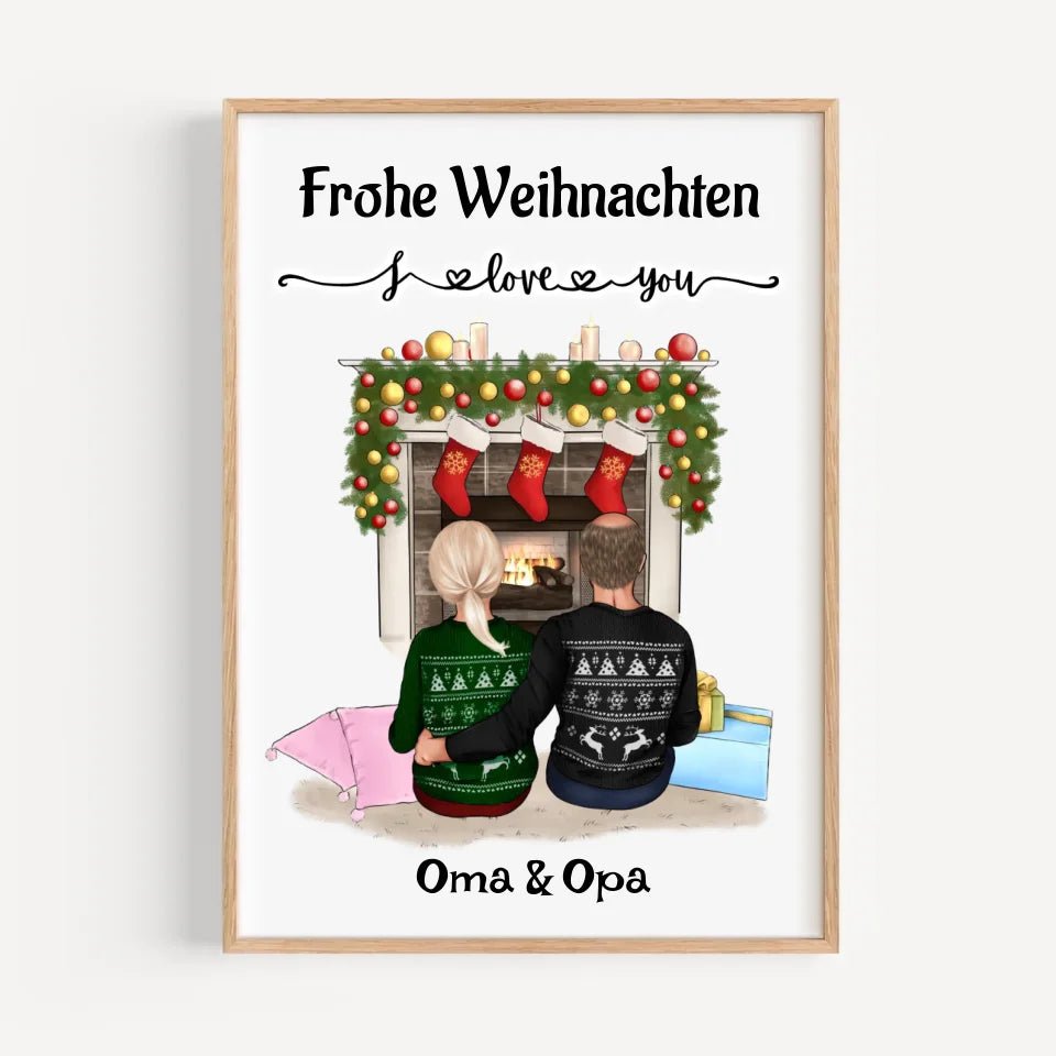 Weihnachtsgeschenk Poster für Oma Opa gestalten - Cantty