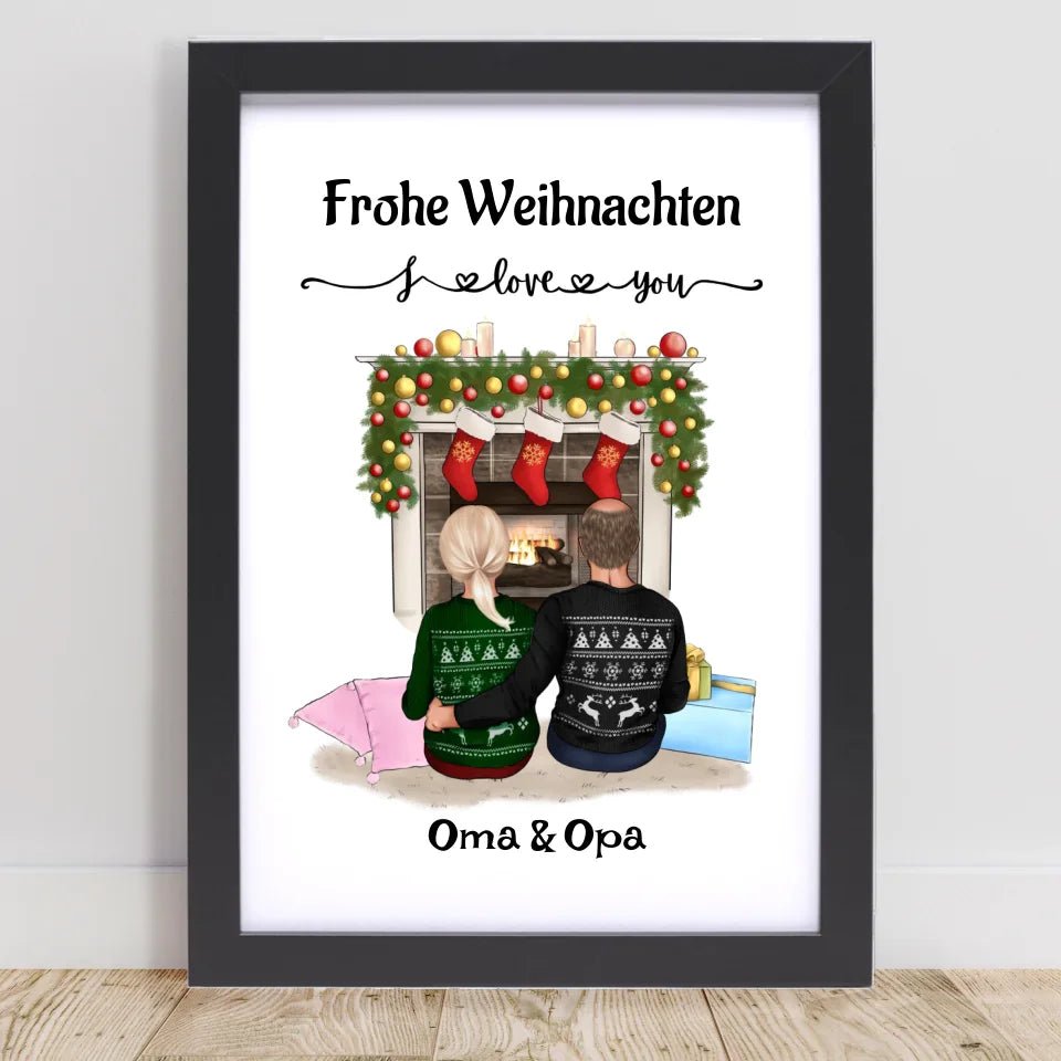 Weihnachtsgeschenk Poster für Oma Opa gestalten - Cantty