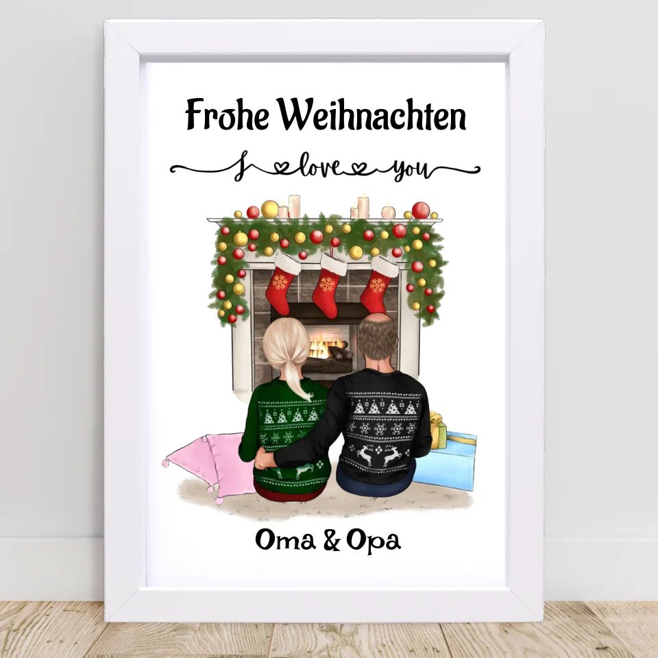 Weihnachtsgeschenk Poster für Oma Opa gestalten - Cantty