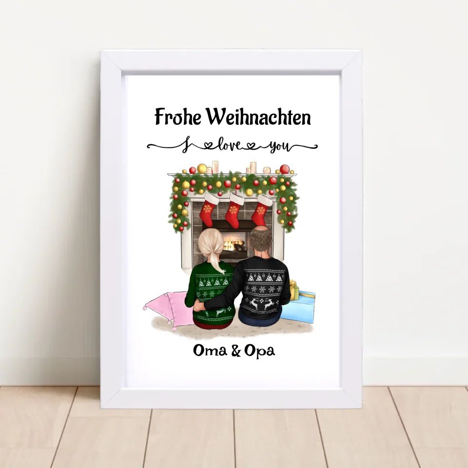 Weihnachtsgeschenk Poster für Oma Opa gestalten - Cantty