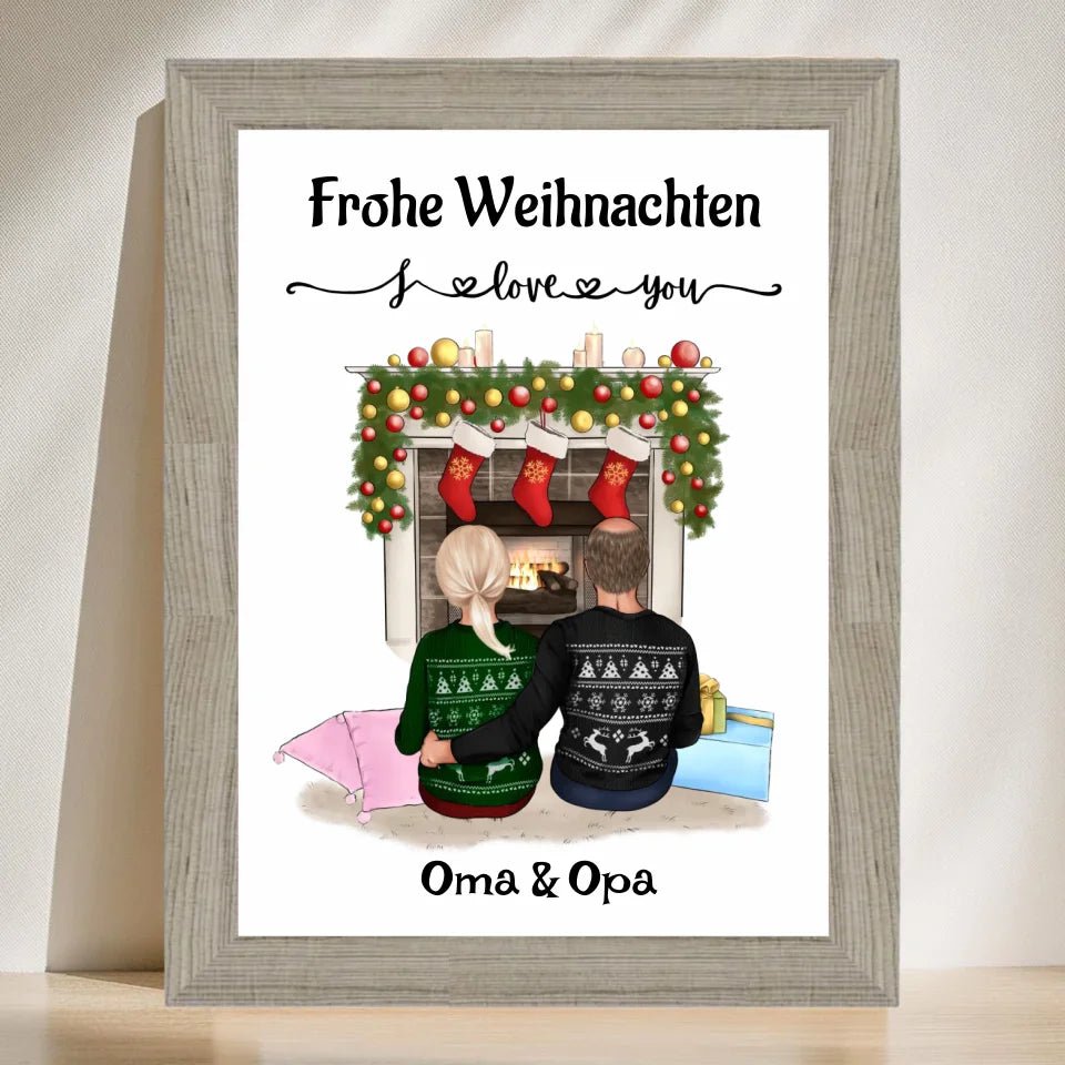 Weihnachtsgeschenk Poster für Oma Opa gestalten - Cantty