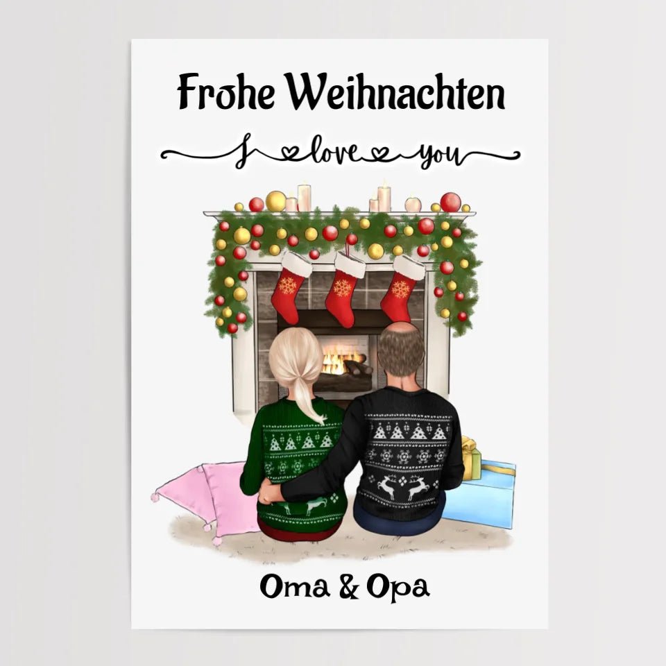 Weihnachtsgeschenk Poster für Oma Opa gestalten - Cantty