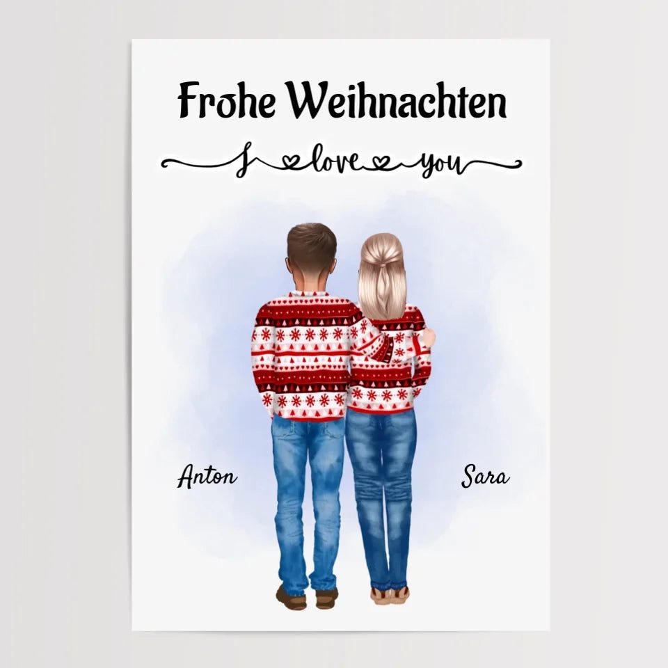 Oma & Opa Weihnachtsgeschenk Posterdruck - Cantty