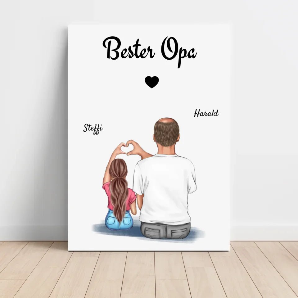 Geschenk Opa Enkeltochter Poster personalisiert - Cantty
