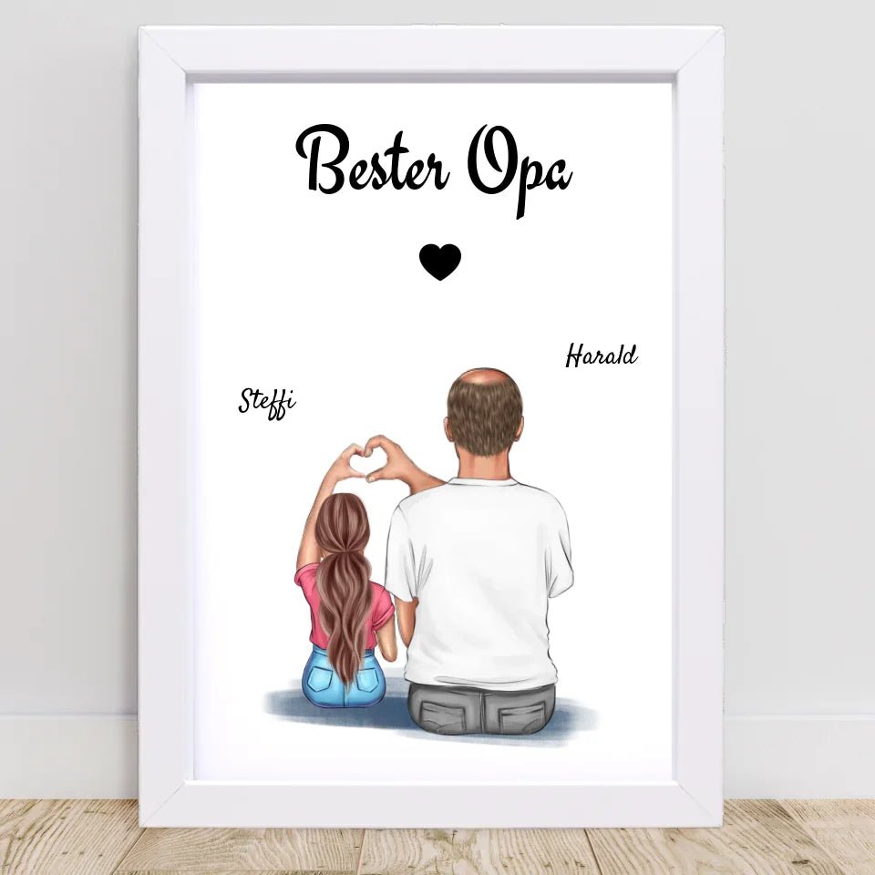Geschenk Opa Enkeltochter Poster personalisiert - Cantty