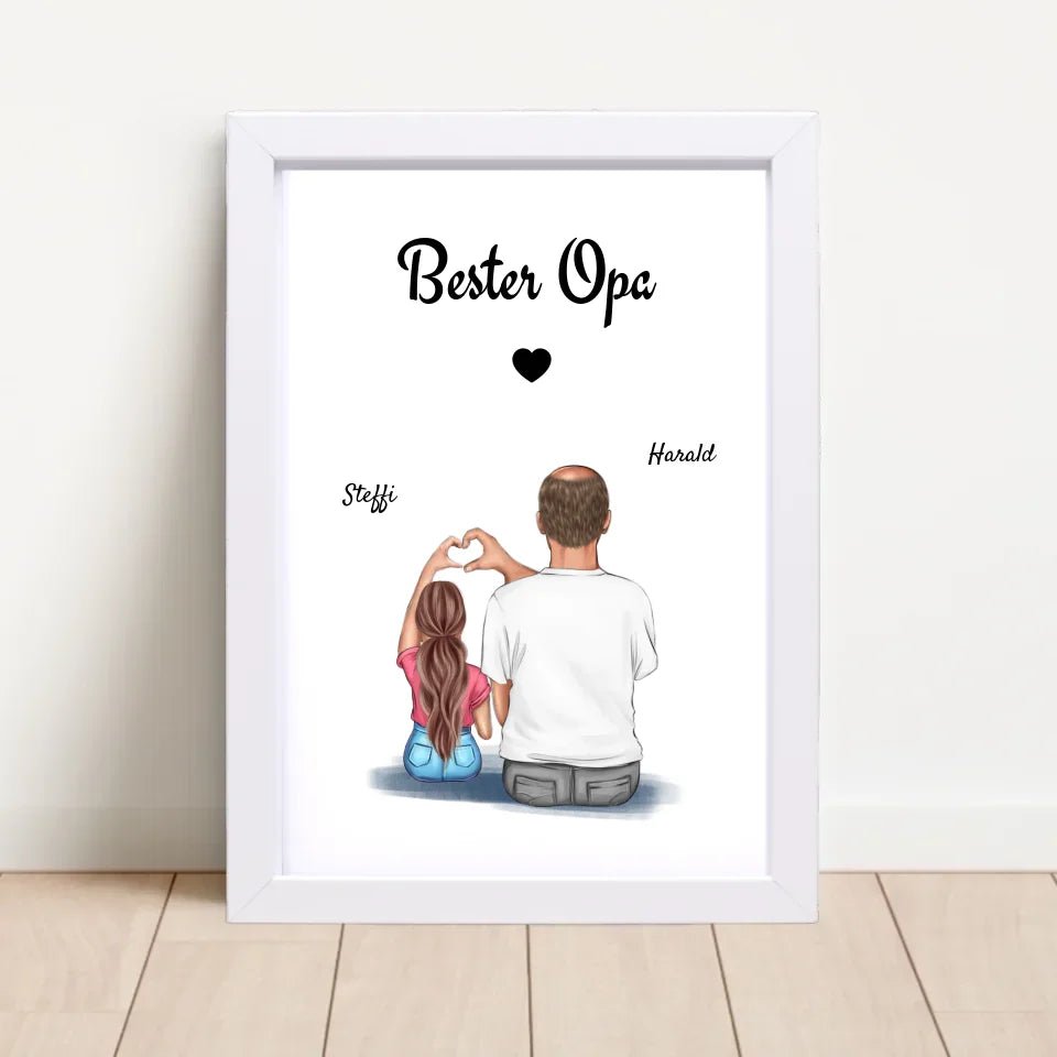 Geschenk Opa Enkeltochter Poster personalisiert - Cantty