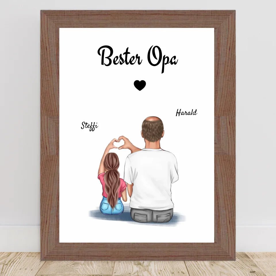 Geschenk Opa Enkeltochter Poster personalisiert - Cantty