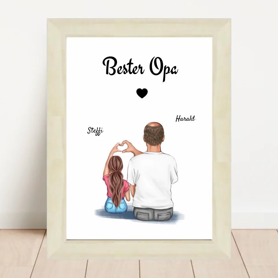 Geschenk Opa Enkeltochter Poster personalisiert - Cantty