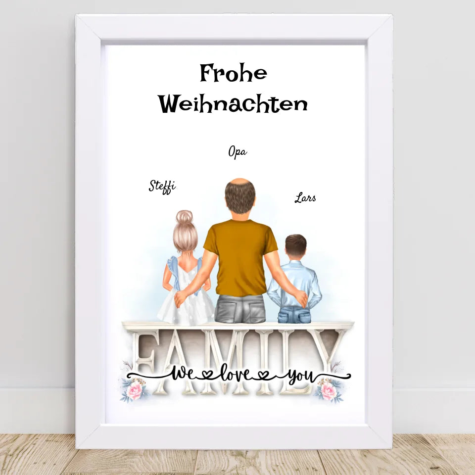 Poster mit Rahmen Weiß 2