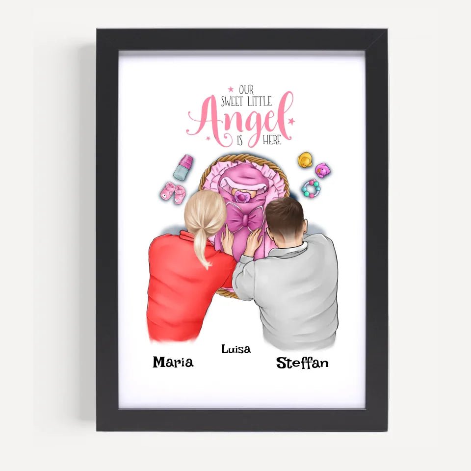 Baby Mädchen Geburt Poster Geschenk personalisiert - Cantty