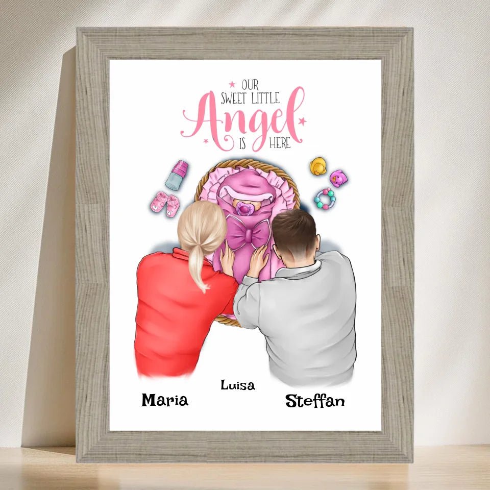 Baby Mädchen Geburt Poster Geschenk personalisiert - Cantty