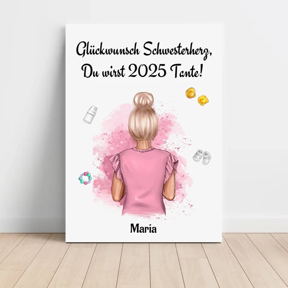 Du wirst Tante Bild Geschenk Schwangerschaft Ankündigung - Cantty