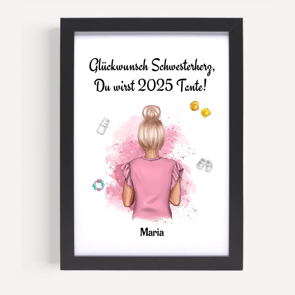 Du wirst Tante Bild Geschenk Schwangerschaft Ankündigung - Cantty