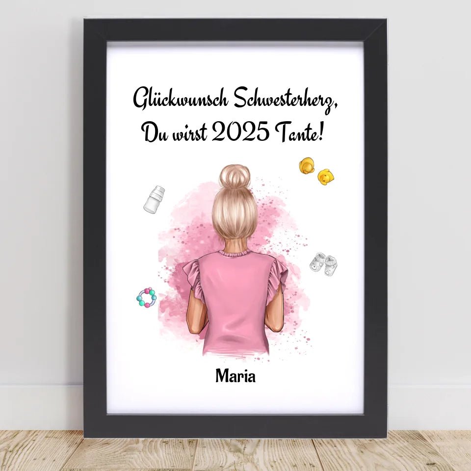 Du wirst Tante Bild Geschenk Schwangerschaft Ankündigung - Cantty