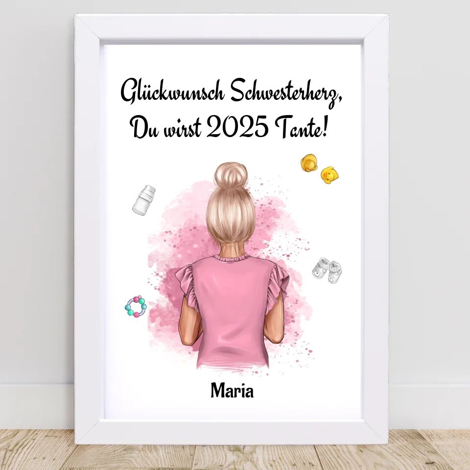 Du wirst Tante Bild Geschenk Schwangerschaft Ankündigung - Cantty