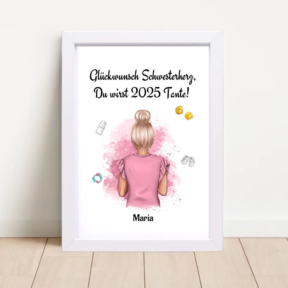 Du wirst Tante Bild Geschenk Schwangerschaft Ankündigung - Cantty