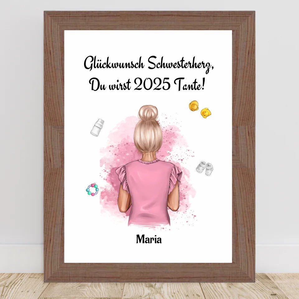 Du wirst Tante Bild Geschenk Schwangerschaft Ankündigung - Cantty