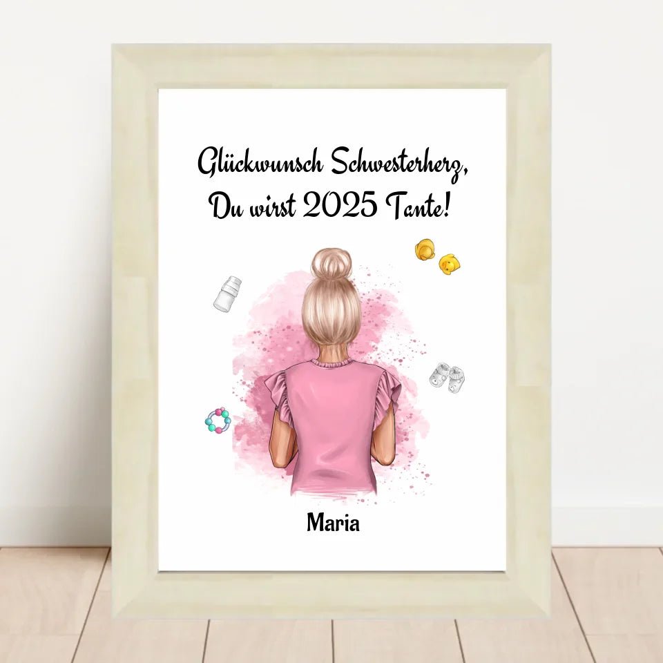 Du wirst Tante Bild Geschenk Schwangerschaft Ankündigung - Cantty
