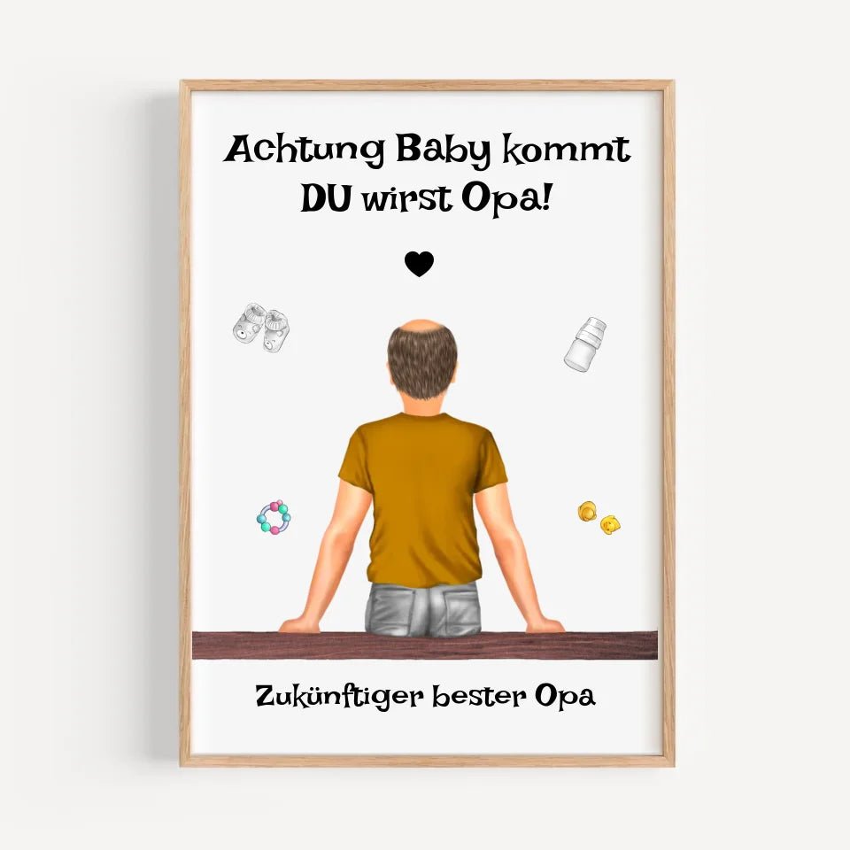 Du wirst Opa Bild Geschenk Schwangerschaft Ankündigung - Cantty