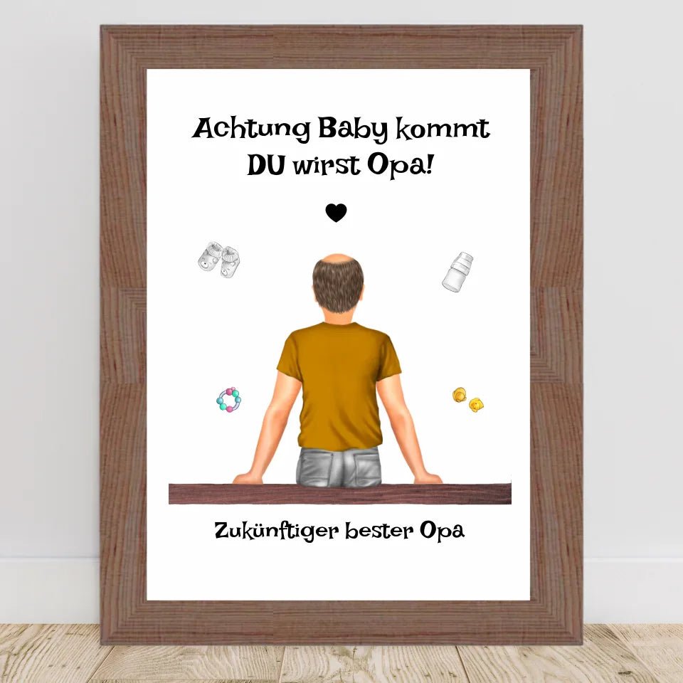 Du wirst Opa Bild Geschenk Schwangerschaft Ankündigung - Cantty