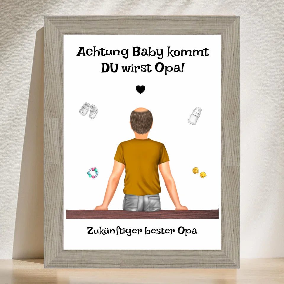 Du wirst Opa Bild Geschenk Schwangerschaft Ankündigung - Cantty