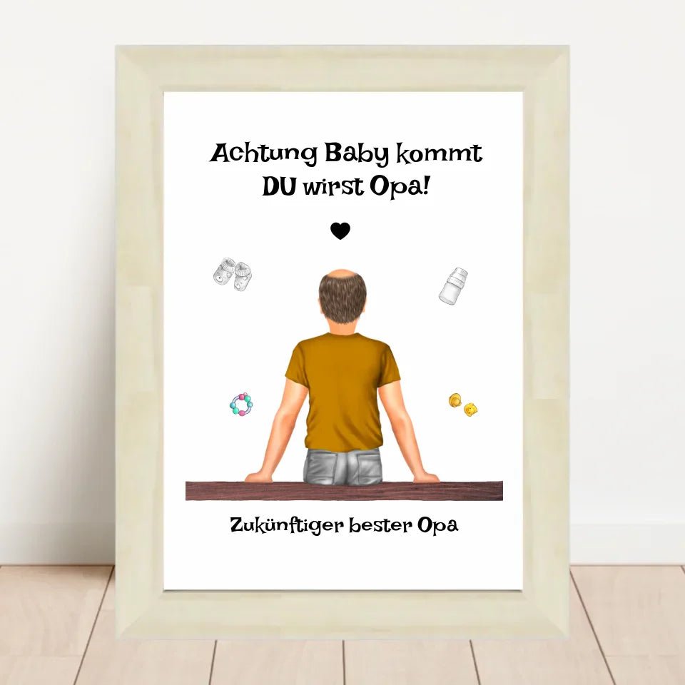 Du wirst Opa Bild Geschenk Schwangerschaft Ankündigung - Cantty