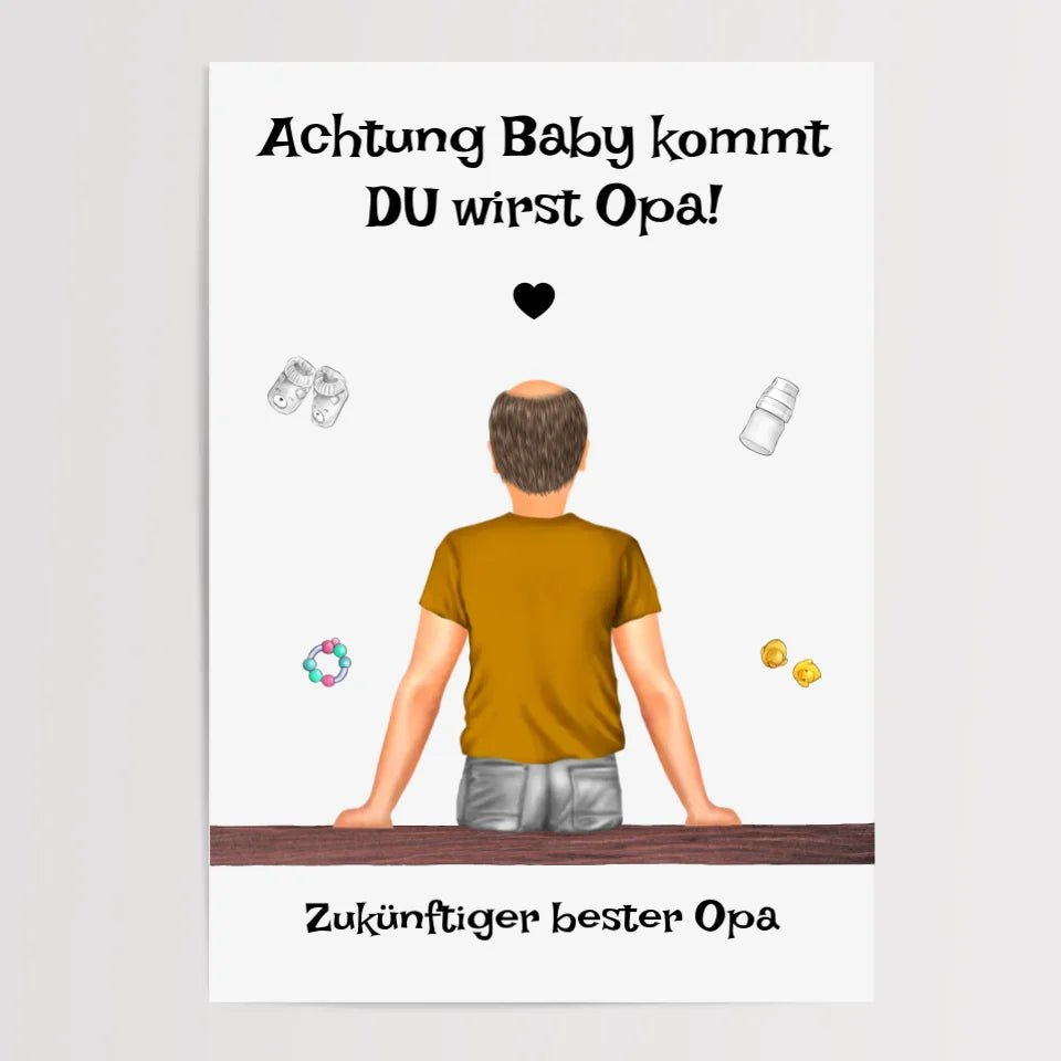 Du wirst Opa Bild Geschenk Schwangerschaft Ankündigung - Cantty