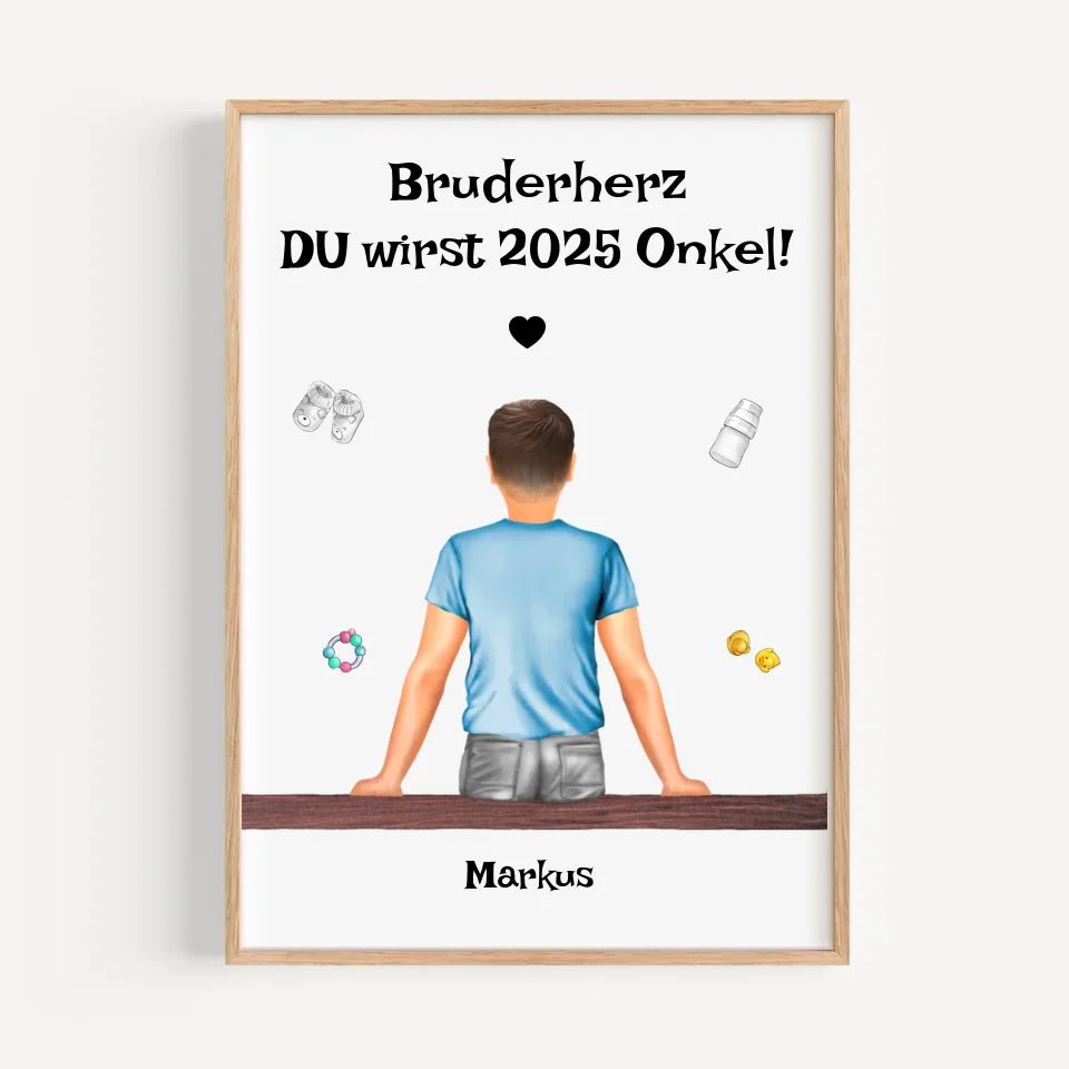 Geschenk Onkel Schwangerschaft Ankündigung Poster - Cantty