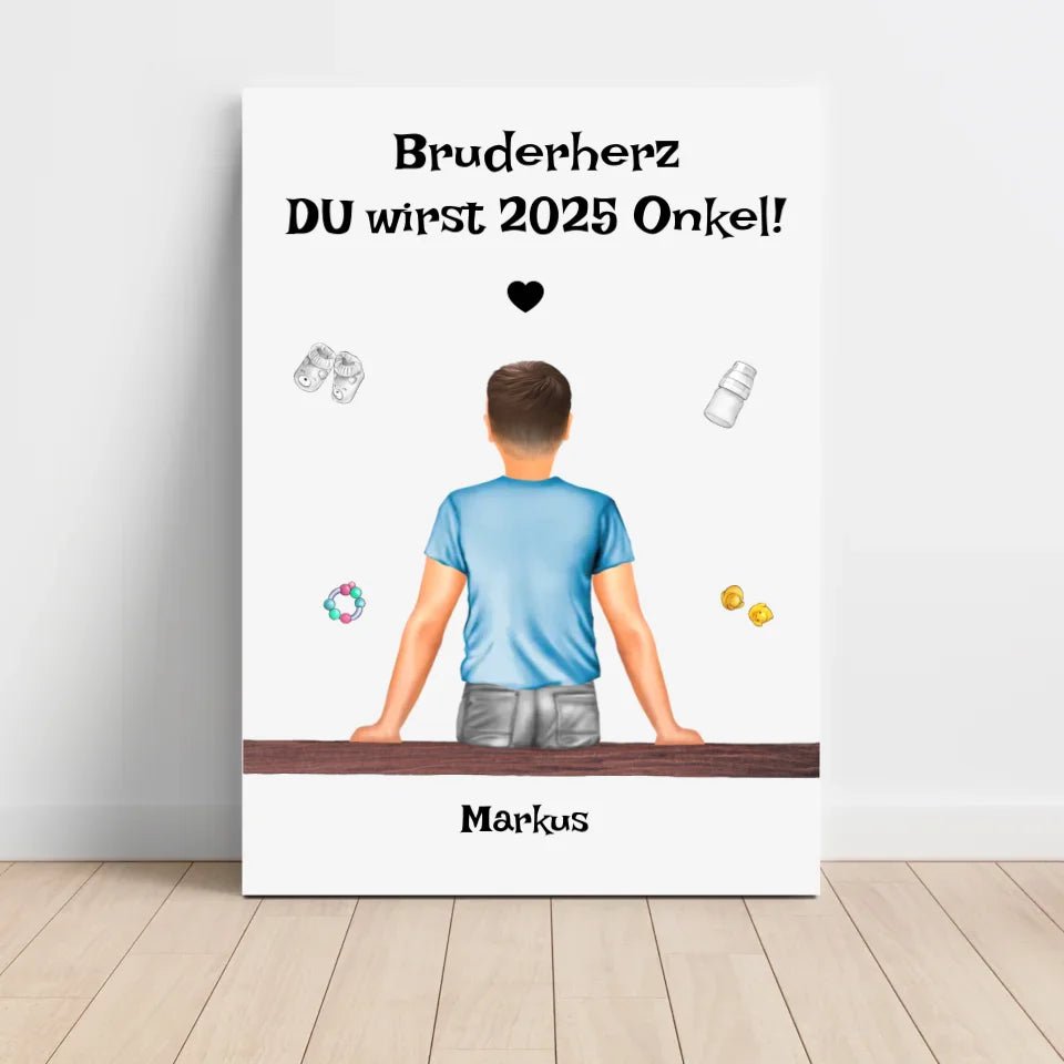 Geschenk Onkel Schwangerschaft Ankündigung Poster - Cantty