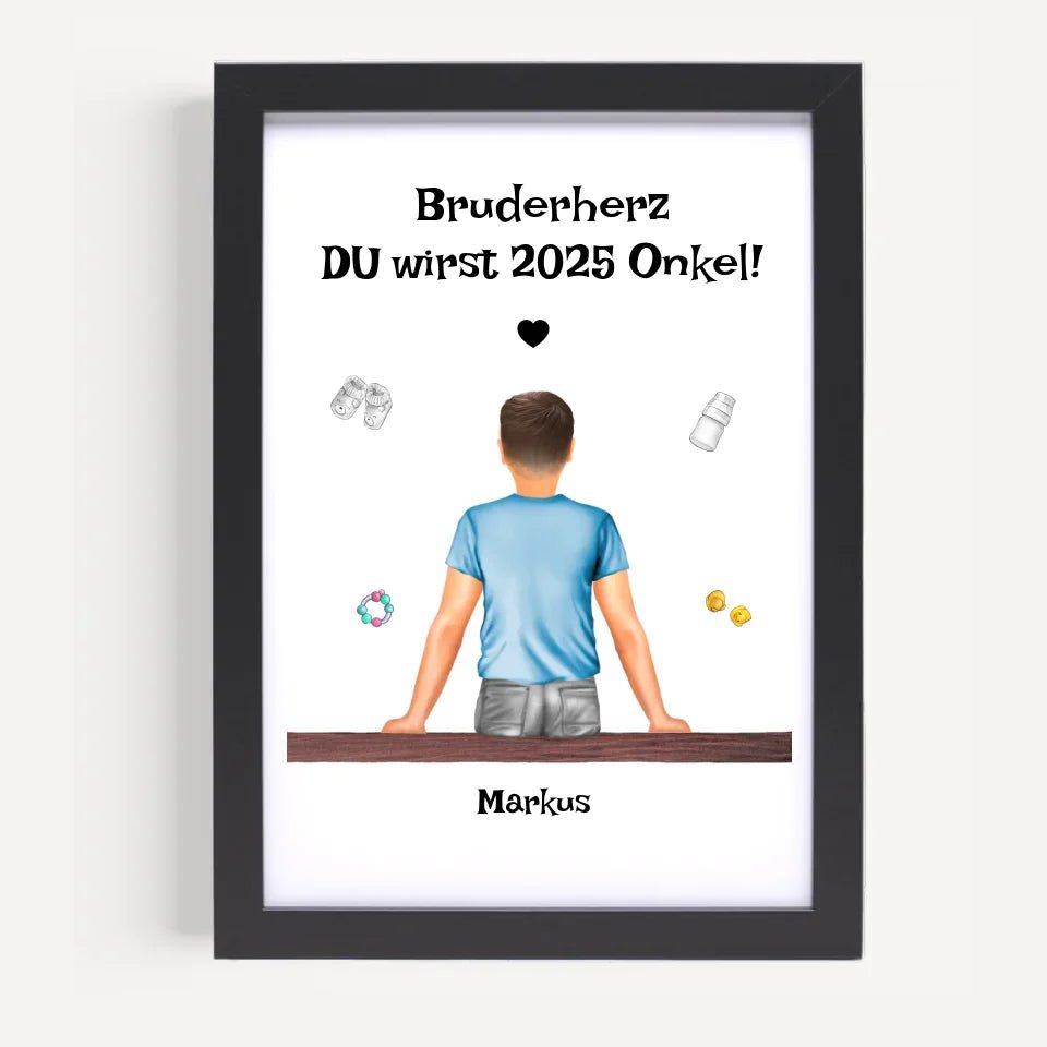 Geschenk Onkel Schwangerschaft Ankündigung Poster - Cantty