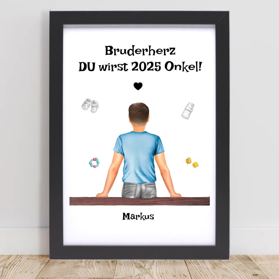 Geschenk Onkel Schwangerschaft Ankündigung Poster - Cantty