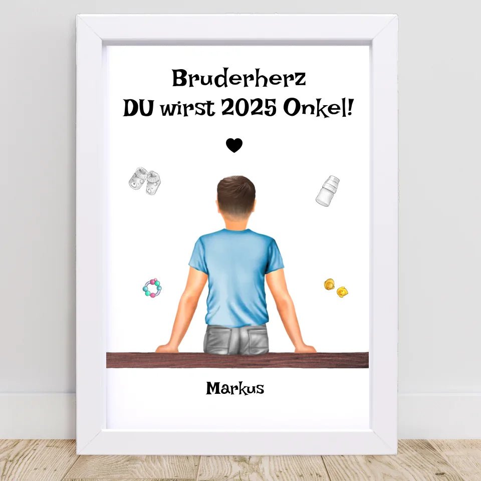 Geschenk Onkel Schwangerschaft Ankündigung Poster - Cantty