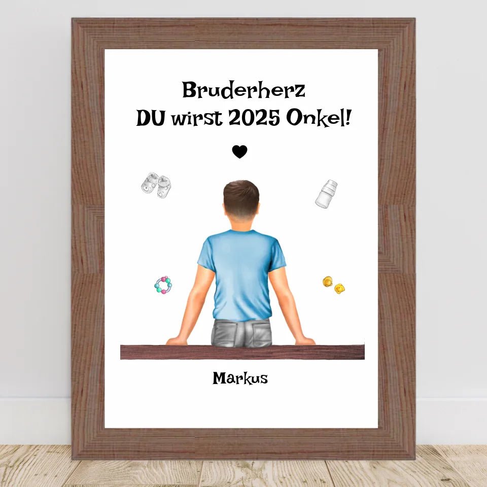 Geschenk Onkel Schwangerschaft Ankündigung Poster - Cantty