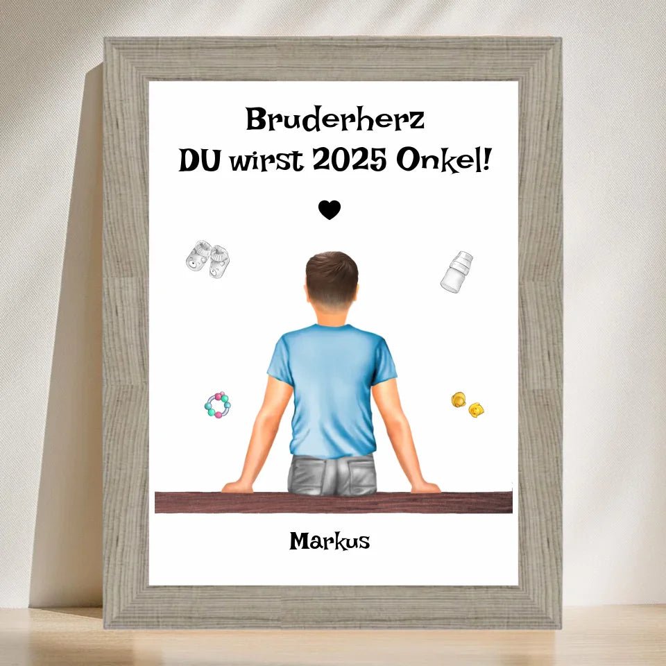 Geschenk Onkel Schwangerschaft Ankündigung Poster - Cantty