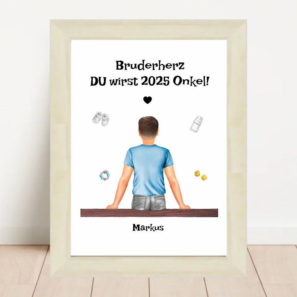 Geschenk Onkel Schwangerschaft Ankündigung Poster - Cantty