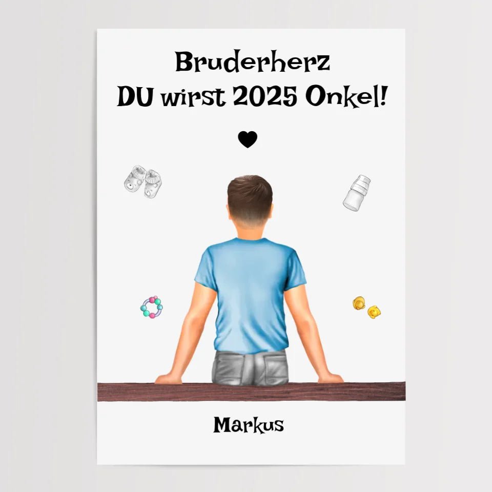 Geschenk Onkel Schwangerschaft Ankündigung Poster - Cantty