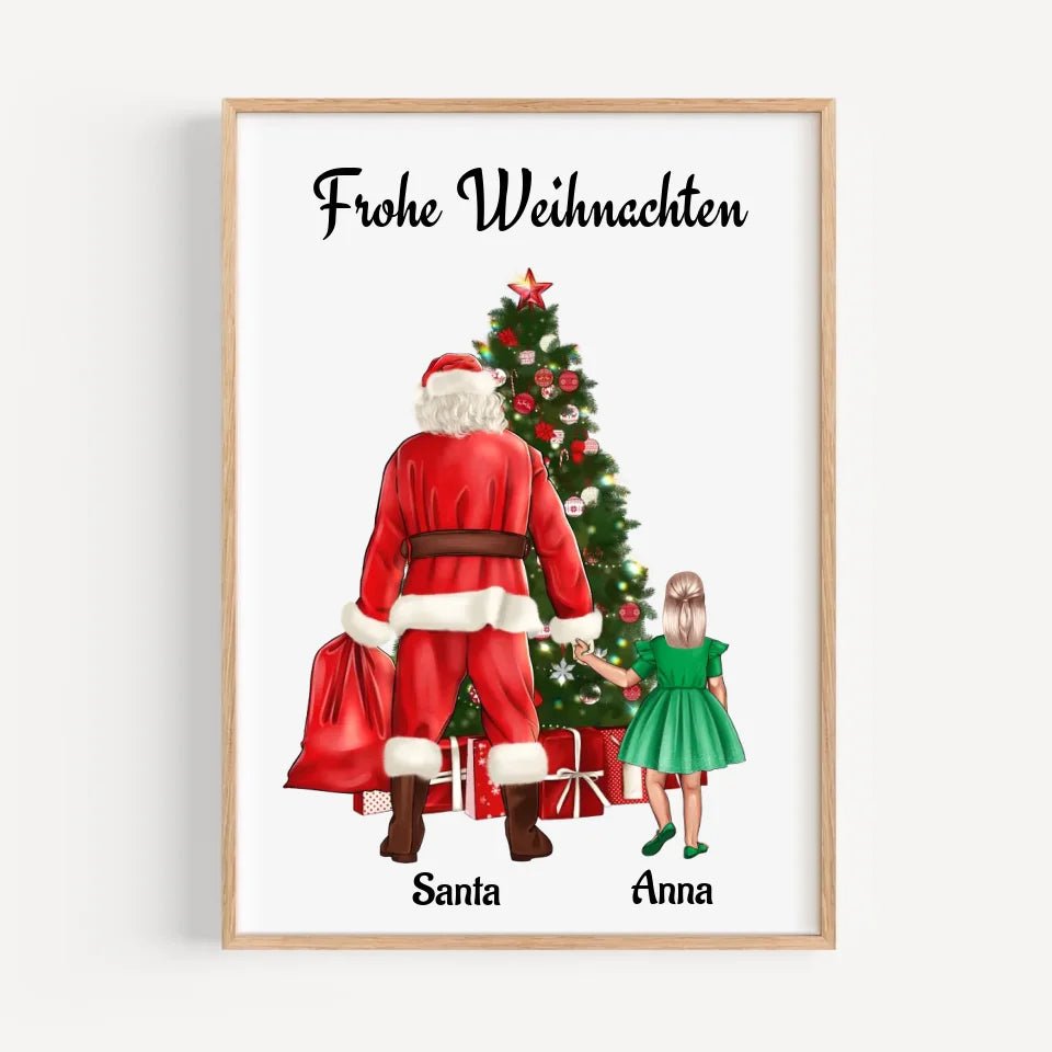 Patenkind Mädchen Bild Geschenk Weihnachten personalisiert - Cantty