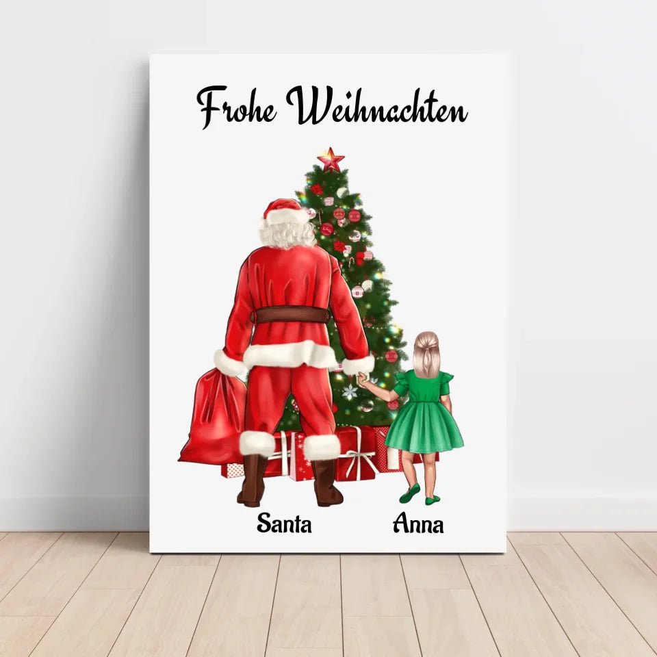 Patenkind Mädchen Bild Geschenk Weihnachten personalisiert - Cantty