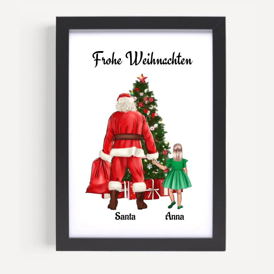 Patenkind Mädchen Bild Geschenk Weihnachten personalisiert - Cantty
