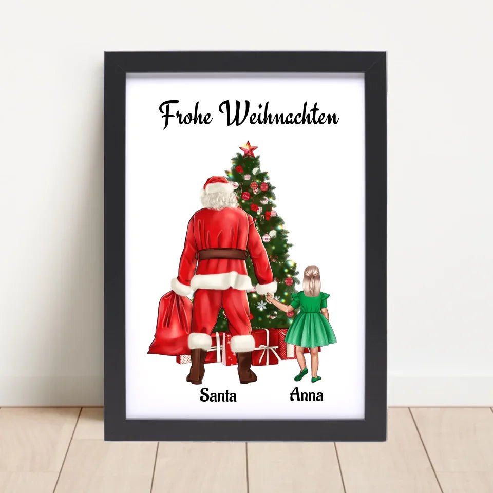 Patenkind Mädchen Bild Geschenk Weihnachten personalisiert - Cantty