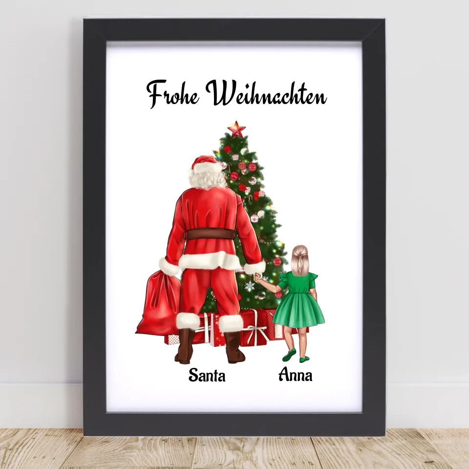 Patenkind Mädchen Bild Geschenk Weihnachten personalisiert - Cantty