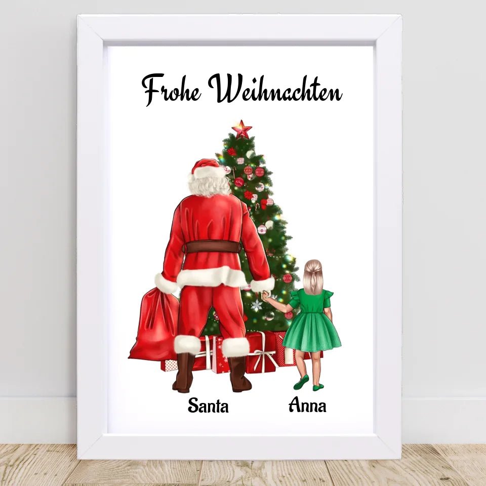 Patenkind Mädchen Bild Geschenk Weihnachten personalisiert - Cantty