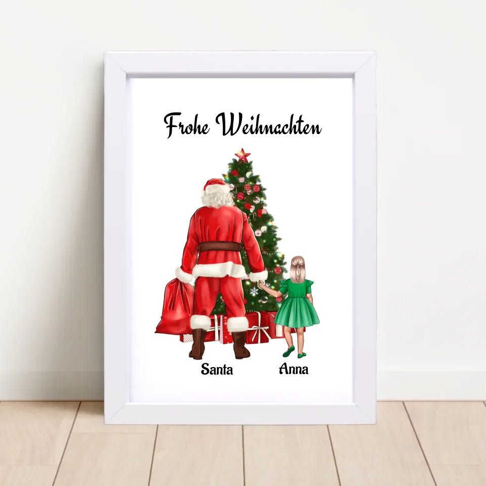 Patenkind Mädchen Bild Geschenk Weihnachten personalisiert - Cantty