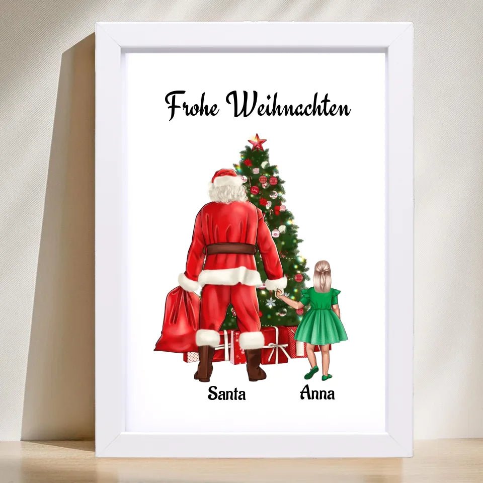 Patenkind Mädchen Bild Geschenk Weihnachten personalisiert - Cantty