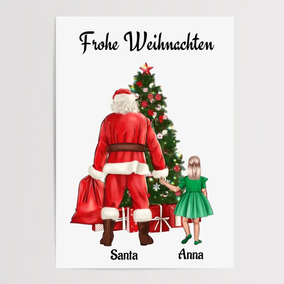 Patenkind Mädchen Bild Geschenk Weihnachten personalisiert - Cantty