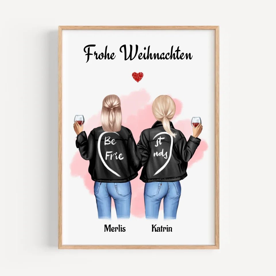 Weihnachtsgeschenk Bild für die beste Freundin - Cantty