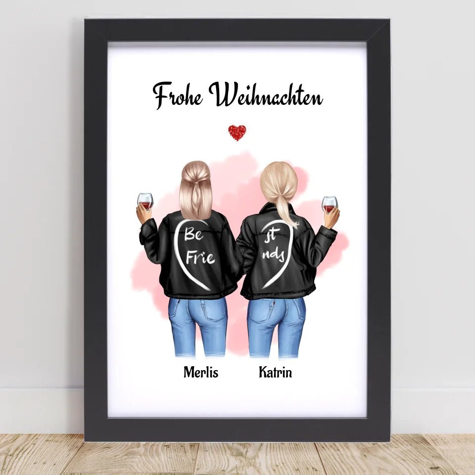 Weihnachtsgeschenk Bild für die beste Freundin - Cantty