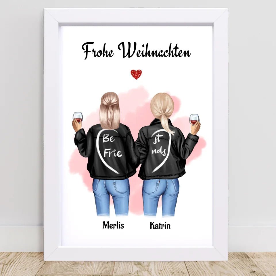 Weihnachtsgeschenk Bild für die beste Freundin - Cantty